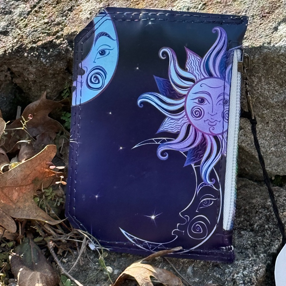 Sun and Moon Purple Wallet